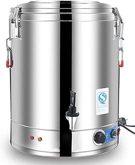 KWIBYBGS Cateurn, Hot Water Boiler Dispenser, Stainless Steel, 30-110°C Temperature Control for Cafe,Office,Home/70L