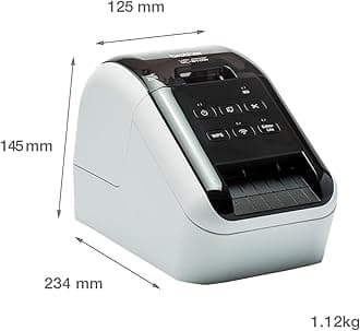 QL810Wc High Speed Desktop Label Printer | USB 2.0| Address Labelling | Wide Format 4 Inch Labels | UK Plug, white