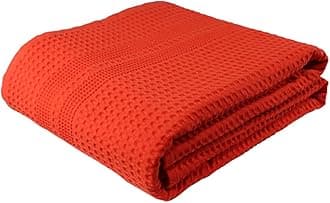 Waffle Bath Sheet Large Bath Towels Quick Dry Thin Body Towels, 40x80 Oversized Bath Towels for Adults, Classic Style (Bright Coral)