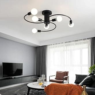 Avior Low Height Ceiling Lamp, Chandelier for Living Room, Restaurant Lamps and Hotels (Golden) (Black..)