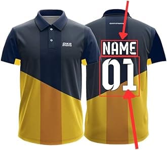 Dika Sports Custom Add Name and Number Jersey for Men Cricket t-Shirt | 2 Year to 5XL