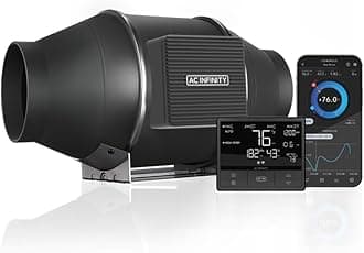 CLOUDLINE T4, Quiet 4” Inline Duct Fan with Temperature Humidity Controller, Bluetooth App - Ventilation Exhaust Fan for Heating Cooling Booster, Grow Tents, Hydroponics
