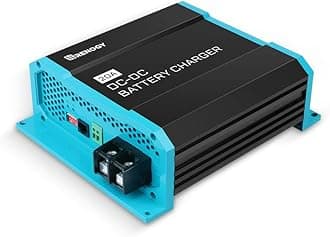 Renogy12V 20A DC to DC On-Board Battery Charger for Flooded, Gel, AGM, and Lithium, Using Multi-Stage Charging in RVs, Commercial Vehicles, Boats, Yachts, 20A
