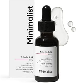 Minimalist Anti-Acne 2% Salicylic Acid Face Serum for All Skin Types | Reduces Blackheads,Oiliness, Excess Oil & Bumpy Texture | BHA Based Exfoliant | 30 ml