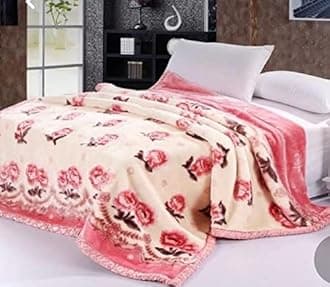 Super Soft Cloudy Double Bed Blanket for Heavy Winter, 2 Ply Mink Blanket King Size with a Fancy Bag Packing - 4 Kg (Pack of 1)