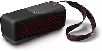 Philips Audio Wireless Speaker Bluetooth, TAS4807B/00, Highly Portable & Waterproof IP67 Speaker With Integrated Microphone For Calls, Up To 12 Hours Playback, Black