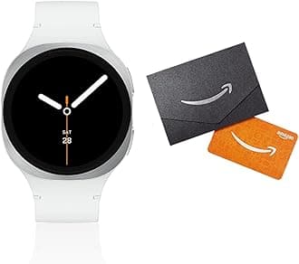 SamsungGalaxy Watch 8 40mm Bluetooth Smartwatch + Gift Card, Cushion Design, Fitness Tracker, Sleep Coaching, Running Coach, Energy Score, Silver [US Version, 2Yr Warranty]
