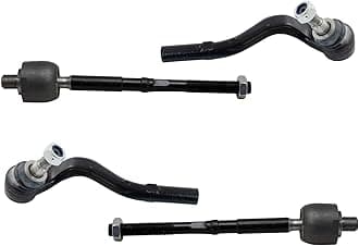 TRQ Inner and Outer Driver and Passenger Side Tie Rod Set 4 Piece Compatible with 10-16 Mercedes-Benz E350 RWD 10-16 E350 Bluetec RWD 10-11 E550 RWD 15-16 E400 Hybrid RWD 14-16 E250 Bluetec RWD