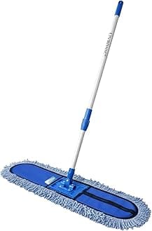 Livronic® Plastic Wet & Dry Flat Floor Mop 24 Inch with 5 Feet Long Handle | Easy-to-Use Heavy Duty Cleaning Mop for Home, Office, Hotels & Hospitals (Set of 1)