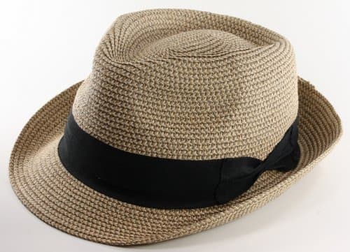 Summer Spring Light Thin Straw Fedora Hat with Classic Band, Natural