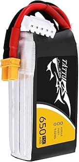 Tattu 650mAh 4S1P 75C 14.8V Lipo Battery with XT30 Plug