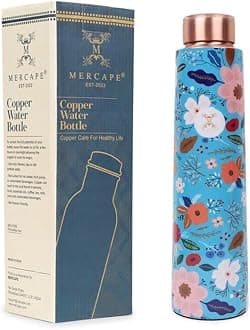 MERCAPECopper Water Bottle, Joint-Free, Leak-Proof, Multicolor Design, Leak Proof, Ideal for Active Lifestyles, 900ml