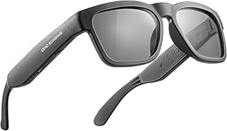 OhO Bluetooth Sunglasses,Voice Control and Open Ear Style Smart Glasses Listen Music and Calls with Volume UP and Down,Bluetooth 5.0 Audio Glasses with Transitional Lens