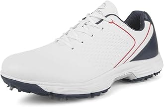 Professional Golf Shoes for Men 7 Spikes Non-Slip Outdoor Golf Sport Training Sneakers Mens Comfortable Sport Shoes for Golfing Size 7-15