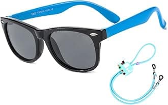 ROCF ROSSINI Flexible Kids Sunglasses Polarized Unbreakable Toddler Sun Glasses for Baby Boys and Girls UV400 with Case, Age 2-8
