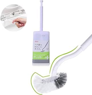 Marbrasse Slim Compact Bathroom Toilet Bowl Brush with Holder for Bathroom Stroage - Toilet Brush Sturdy, Deep Cleaning, 1 Pack