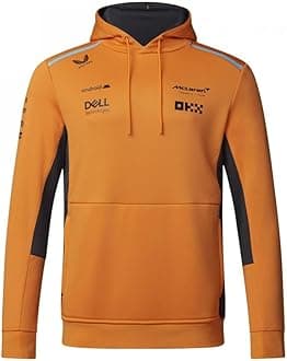 McLaren Formula One Team - Official 2023 Formula 1 Merchandise - Replica Team Hooded Sweat Shirt/Hoody - Papaya/Phantom - Unisex