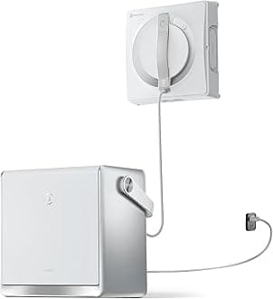 Winbot W2 Pro Omni Portable Window Cleaning Robot with Multifunctional Station, Charging While Work, Intelligent Cleaning with Triple Spray Head, Protection