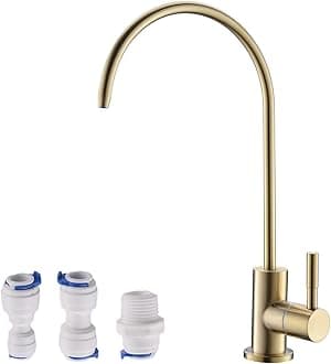 HV801 Non-Air Gap Drinking Water Beverage Faucet - Reverse Osmosis RO Faucet (Brushed Gold)