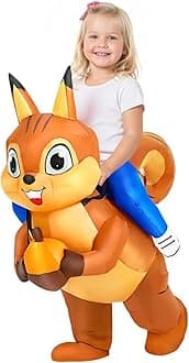 Squirrel Costume Inflatable Costume Kids Blow Up Ride On Halloween Costume