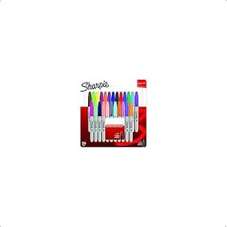 Permanent Markers, Fine Tip, Assorted Fun Colours, 24 Pack