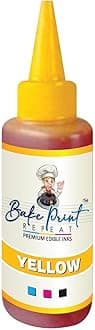 Edible Printer Ink: Perfect for Photo Cake Décor & Edible Printing Projects (Pack of 1 : Yellow -80ml)
