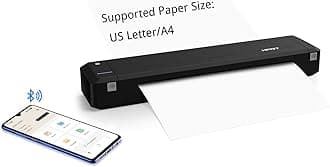 HPRT MT800 A4 Portable Printer - 300DPI - Support 210x297mm Regular A4 Size, without INK, Wireless Bluetooth Printer Compatible with Mobile Phone & Laptops, Small printer for Travel, Outdoor, Office