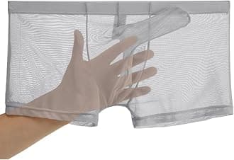 Men's See Through Mesh Trunks Underwear Seperate Elephant Nose Boxer Briefs