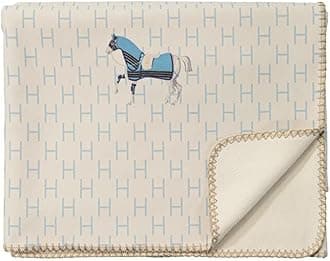 Croker Horse 55x71'' Throw Blanket Shawl - Luxury Blue Horse Soft Thickened Sheep Cashmere Blanket for Living Room Office Car Leisure Travel