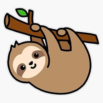 Sloth Vinyl Waterproof Sticker Decal Car Laptop Wall Window Bumper Sticker 5"