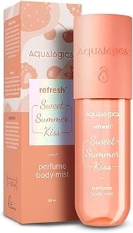 Aqualogica Refresh+ Sweet Summer Kiss Perfume Body Mist With Zemea & Hyaluronic Acid Long-Lasting Fragrance Sweet Strawberry Fragrance Double Duty Mist For Hair & Body Gives Intense Hydration 150 ml