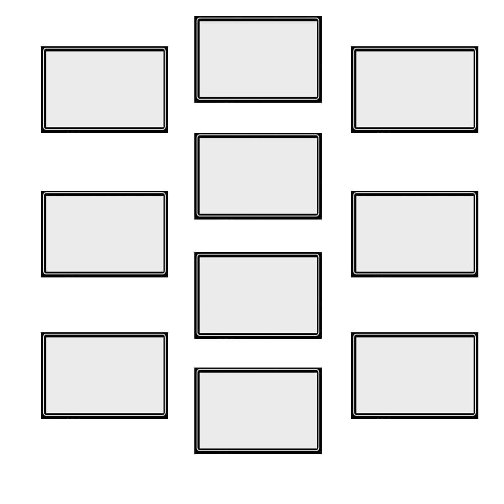 Qutaway Parking Permit Holder 10 Pack 12 * 9CM Ticket and Note Holders for Cars Badges Caravan Windscreen (Self Adhesive, Transparent)