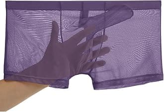 CerahomeMen's See Through Mesh Trunks Underwear Seperate Elephant Nose Boxer Briefs