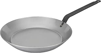 Matfer Bourgeat Steel Frying Pan, 9 1/2 Inches, Grey, 1 Piece