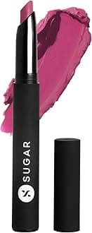 SUGAR Cosmetics - Matte Attack - Transferproof Lipstick - 12 The Pinks (Cotton Candy/Bubblegum Pink) - 2 gms - Transferproof Lipstick Matte Finish, Lasts Up to 8 hours