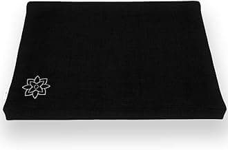 Mindful and Modern Black Zabuton Meditation Cushion - Cotton Meditating Mat for Best Kneeling and Sitting Support - Large Rectangular Floor Pillow for Zafu or Bench