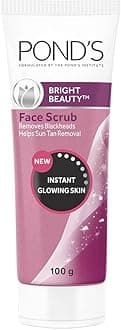 POND'S Bright Beauty Face Scrub, Deep Clean But Mild On Skin, Exfoliate, Remove Blackheads & Sun Tan, Gel Scrub, Bright Glowing Skin, 100 g