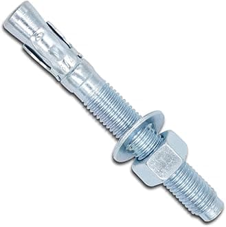 1/2" x 3-3/4" Wedge Anchor, Concrete Anchors Zinc Plated, Heavy Duty Expansion Bolt Fasteners for High Strength Concrete Bricks/Blocks, Natural Stone, 4 PCS