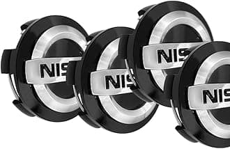 4PCS Wheel Center Caps for Nissan, 60mm/2.36" Car Wheel Hub Caps ABS Rim Center Hub Cover (Black)