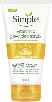 Protect N Glow Vitamin C Glow Clay Scrub 150ml | Gently Exfoliates for Smooth & Radiant Skin | For Dull & Tired Skin