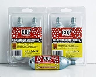 Leland Mr. Fizz CO2 Tapgas Four 74g CO2 Cylinders Per Pack for Picnictap & Fridgetap