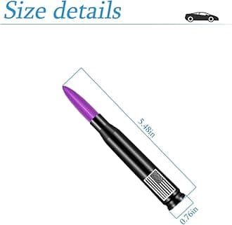 Car Antenna Mast, American Flag Aluminum Automobile Antenna Mast, 5.5 Inch AM/FM Radio Antenna with 9 Screws Adapter and 2 Rubber Rings, Auto Replacement Accessories for Car Truck SUV (Purple)