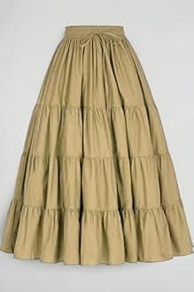 Girl's Crepe Fabric Long Frill Skirt 584