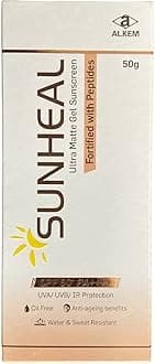 Sunheal Ultra Matte Gel Sunscreen With Anti Aging Benefits, Sunscreen with SPF 50+, Oil Free, 50gm