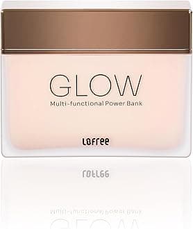 LOFREE Glow Power Bank, Compact Lightweight 10,000mAh Portable Charger with 3 LED Light Effects, Max 22.5W USB-C Fast Charging for iPhone, iPad, Samsung Galaxy, Pixel (180° Blazing Hour)