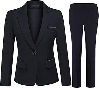 Women's 2 Piece Office Lady Business Suit Set Slim Fit Blazer Pant