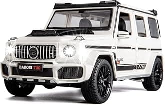 Kiddie Galaxia® Mercedes Brabus 700 Benz AMG G63 Model Car G-Wagon 1:32 Exclusive Alloy Metal Pull Back Die-cast Car Metal Pullback Toy car with Openable Doors & Light Music【Colors as Per Stock】
