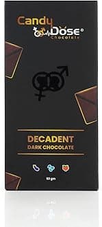 Candy Dose Chocolate Sensual Dark Chocolate for Men & Women – Mood-Boosting Indulgence for Romance, Love & Shared Moments (50 Gram) (Pack Of 5) Luxurious Flavour Chocolate Ideal For Men & Women, Vegetarian And Gluten-Free Delights