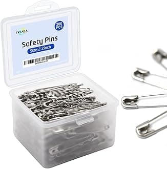 Safety Pins 200Pcs, Large Safety Pins 2.2 Inches, Safety Pins for Clothes, Safety Pins Bulk for Sewing, Crafts, and Everyday Use