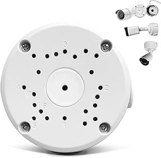 OOSSXX Junction Box Mount Bracket, Universal for Bullet Security Camera, Aluminum Waterproof Hide Cable Junction Box Compatible with Solar Panel, Fits Wall Ceiling